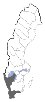 Distribution map - Acrobasis tumidana