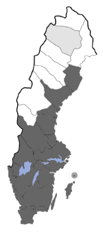 Distribution map - Acronicta alni