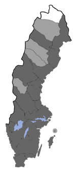Distribution map - Acronicta leporina