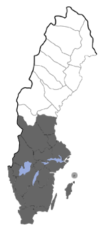 Distribution map - Calliteara pudibunda