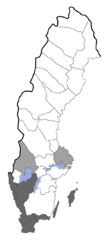Distribution map - Coleophora adspersella
