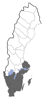 Distribution map - Coleophora albitarsella