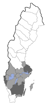 Distribution map - Coleophora trigeminella
