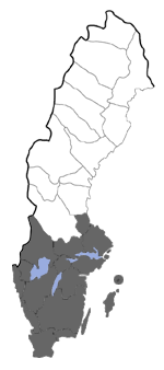 Distribution map - Cyclophora quercimontaria