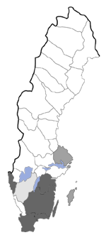 Distribution map - Cydia pallifrontana