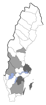 Distribution map - Depressaria douglasella
