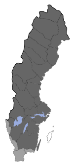 Distribution map - Elophos vittaria