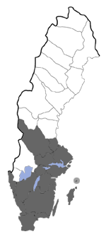 Distribution map - Ethmia bipunctella