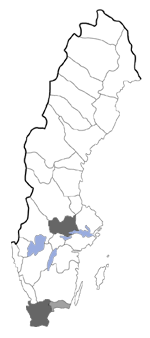 Distribution map - Ethmia dodecea