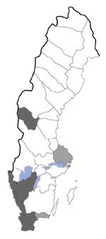Distribution map - Hadena caesia