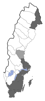 Distribution map - Simyra albovenosa