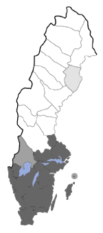 Distribution map - Tischeria ekebladella