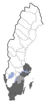 Distribution map - Trachycera suavella