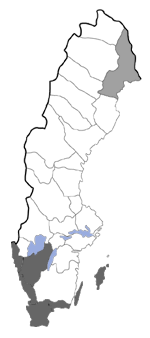 Distribution map - Coleophora albicans