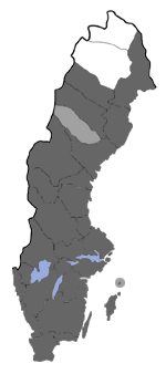 Distribution map - Acronicta cinerea