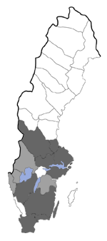 Distribution map - Caloptilia falconipennella