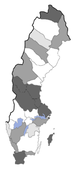 Distribution map - Coleophora proterella