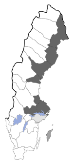 Distribution map - Cryptocala chardinyi