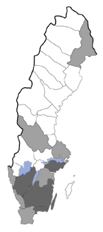 Distribution map - Cydia corollana