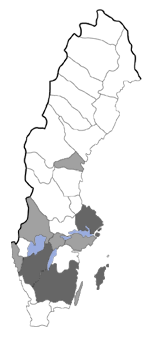Distribution map - Elachista trapeziella