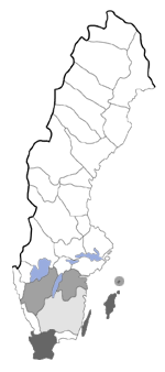 Distribution map - Endothenia oblongana