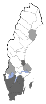 Distribution map - Lampronia flavimitrella