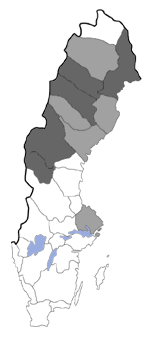 Distribution map - Lyonetia pulverulentella