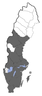 Distribution map - Perizoma flavofasciata