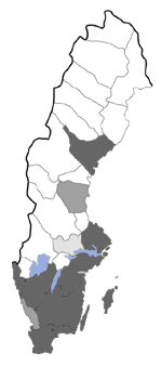 Distribution map - Sophronia sicariella