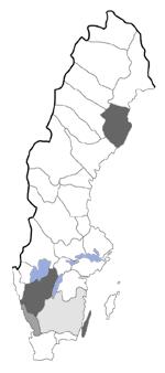 Distribution map - Tebenna bjerkandrella