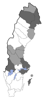 Distribution map - Tinea svenssoni